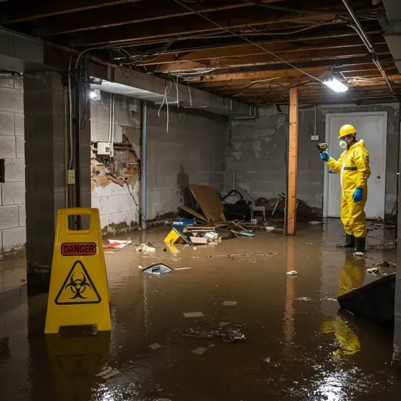 Flooded Basement Electrical Hazard in Angwin, CA Property